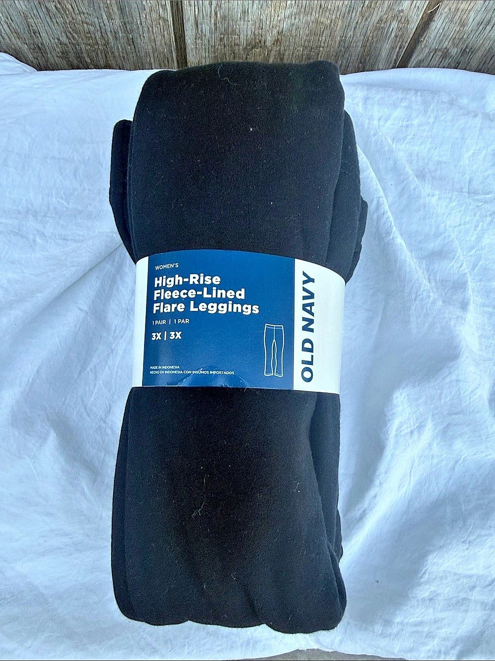 Old Navy High-Rise Fleece-Lined Flare Leggings Black 3X